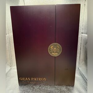 GRAN PATRON BURDEOS TEQUILA 750ML DISPLAY BOX & (EMPTY)  BEE CORK STOPPER BOTTLE